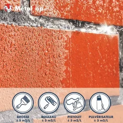 Hydrofuge Facade - - Incolore - Pot 1L^Metaltop Hot