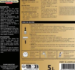 ImperGuard Ultra Protection Sol Mat Imperméabilisant Effet Mat Sol Poreux Pierre Béton Dalle PavéIncolore 5L Traite 50m²^Guard Industrie New