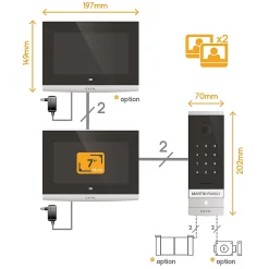 Interphone vidéo connecté filaire avec digicode intégré Code Connect^Extel Clearance