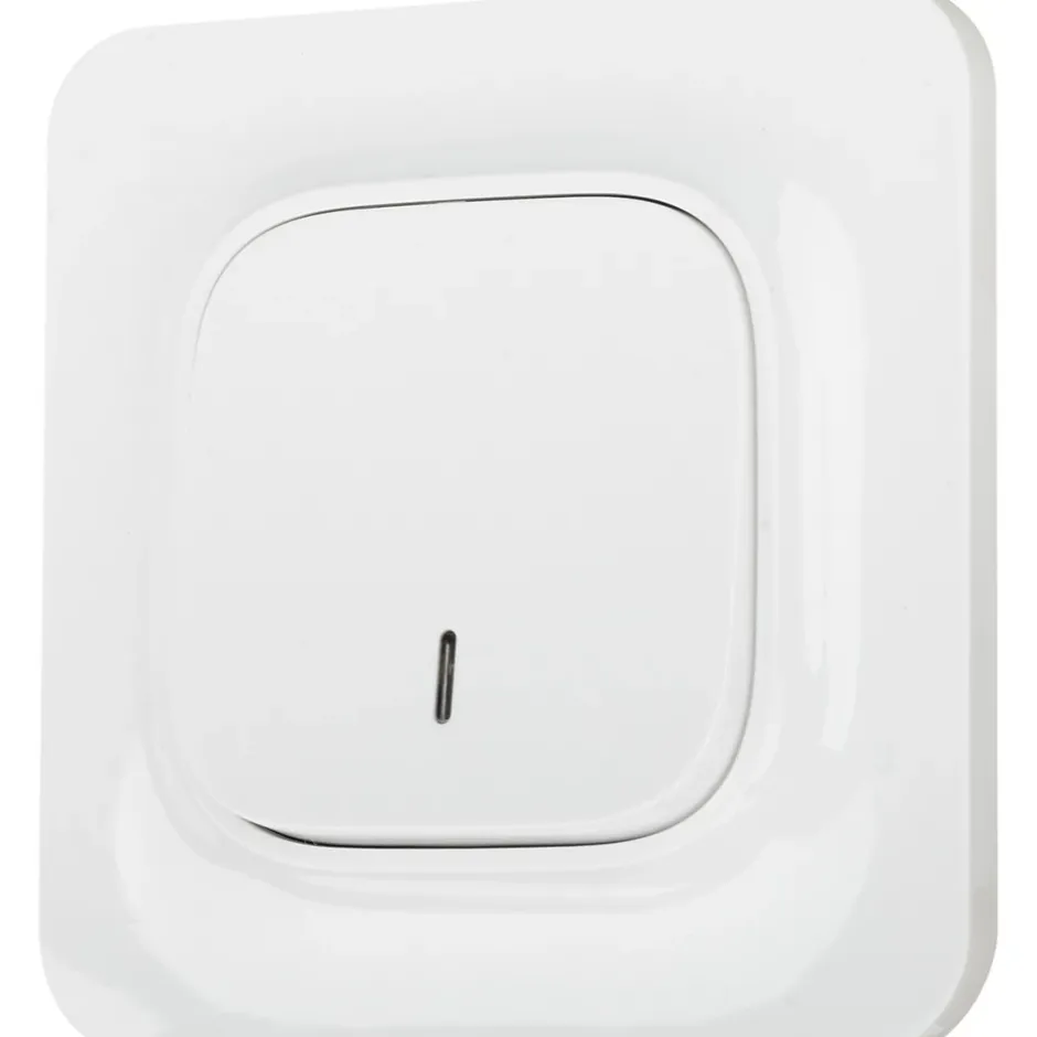 Interrupteur à voyant Kennet blanc complet^Jacobsen