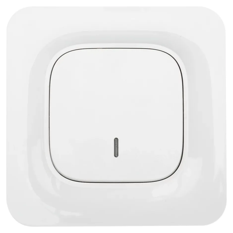 Interrupteur à voyant Kennet blanc complet^Jacobsen