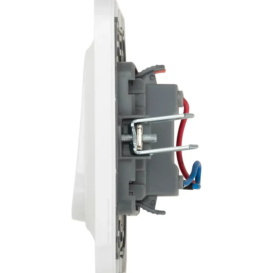 Interrupteur à voyant Kennet blanc complet^Jacobsen