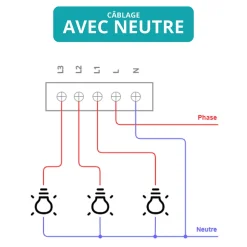 Interrupteur connecté zigbee - 3 boutons - sans fil neutre-Zengo