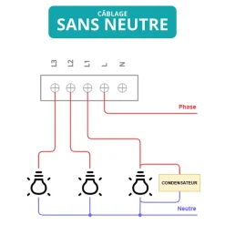 Interrupteur connecté zigbee - 3 boutons - sans fil neutre-Zengo