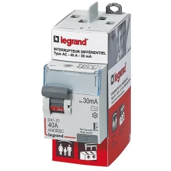 Interrupteur différentiel 40A 30mA type AC sortie haut-Legrand Online