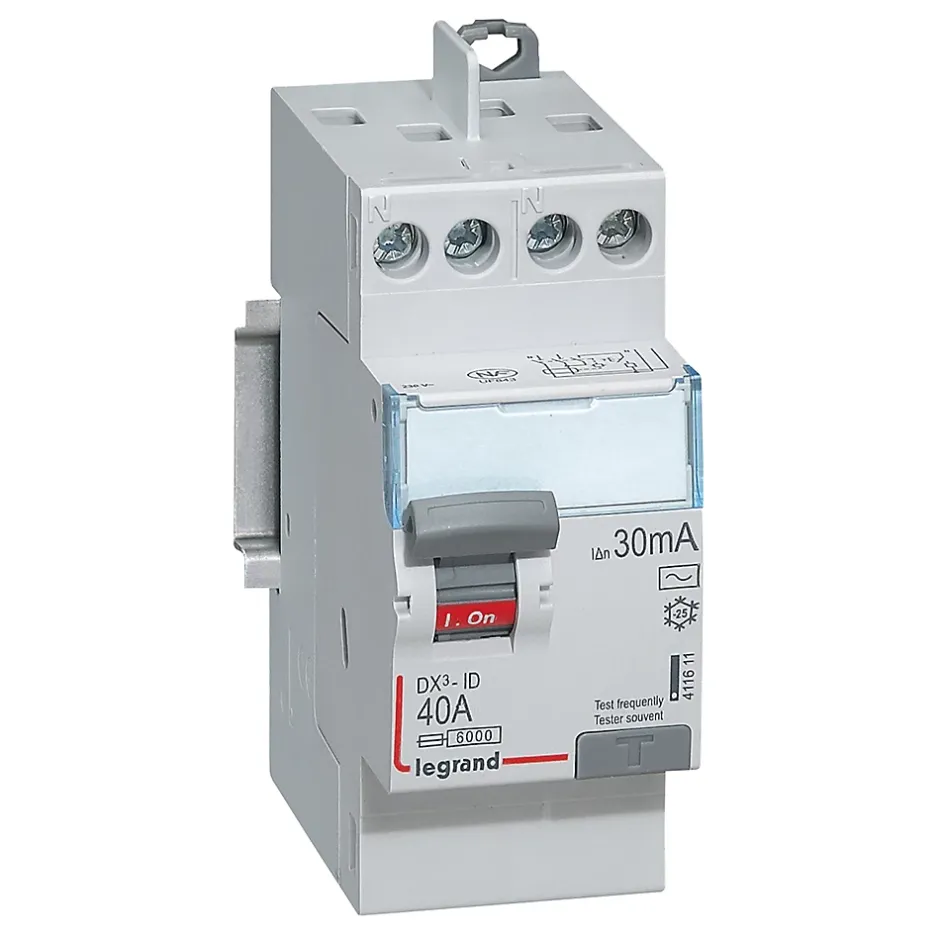 Interrupteur différentiel 40A 30mA type AC sortie haut-Legrand Online