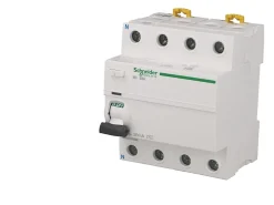 Interrupteur différentiel modulaire tétrapolaire Schneider Acti9 iID 63A / 300mA type AC-Schneider Electric Sale