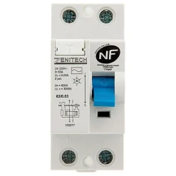 Interrupteur différentiel 63/2 30mA Type AC NF -^Zenitech Outlet