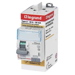 Interrupteur différentiel 40A 30mA type A sortie haut^Legrand Discount