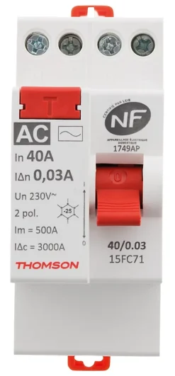Interrupteur différentiel 40A type AC NF^Thomson Clearance
