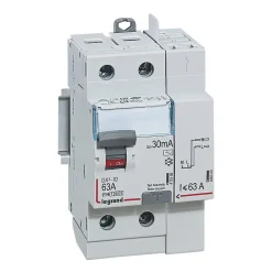 Interrupteur différentiel 2 bornes 63A - 30mA Type AC-Legrand Outlet
