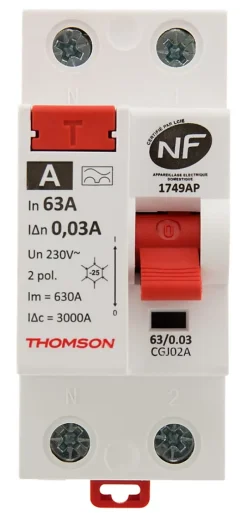 Interrupteur différentiel 63A type A NF-Thomson Hot