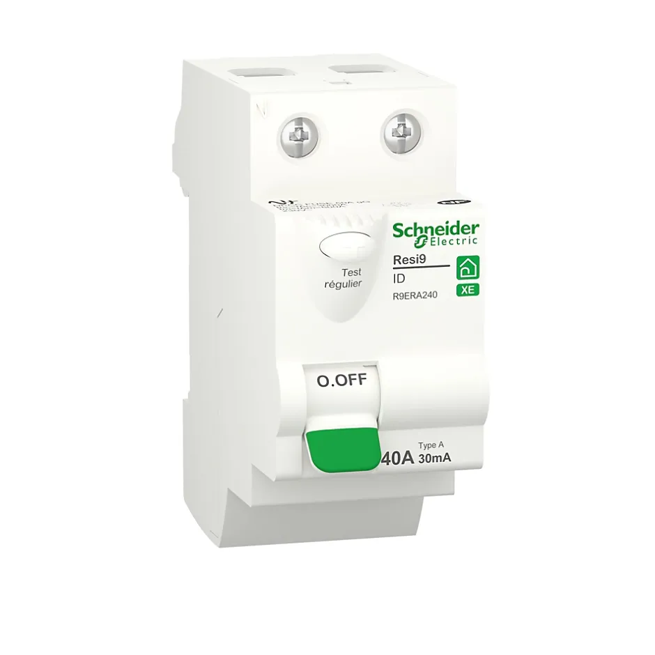 Interrupteur différentiel embrochable 2P 40A 30mA Type A Resi9 XE^Schneider Electric Online