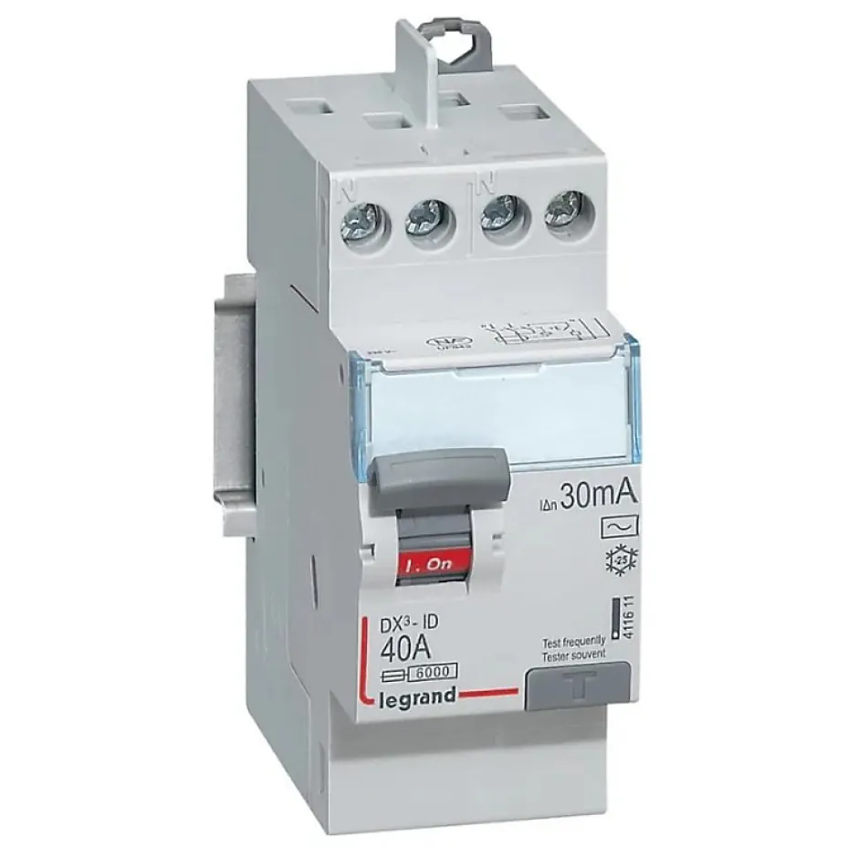 Interrupteur différentiel 2P 40A 30mA Type AC DX à vis-Legrand Hot