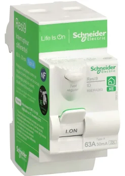 Interrupteur différentiel embrochable 2P 63A 30mA Type A Resi9 XE^Schneider Electric Online
