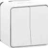 Interrupteur double va-et-vient étanche complet saillie Mureva Styl blanc^Schneider Electric Discount