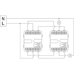 Interrupteur double va-et-vient blanc complet^ Clearance