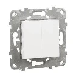 Interrupteur double va-et-vient connexion rapide 10A Unica Déco blanc^Schneider Electric Hot