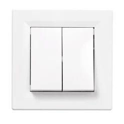 Interrupteur double va-et-vient complet Asfora blanc^Schneider electric Outlet