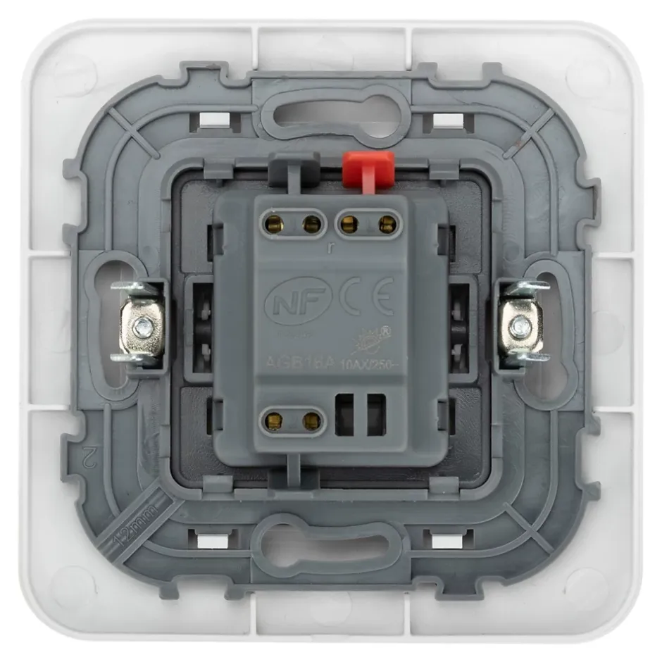 Interrupteur Kennet blanc complet, lot de 5^Jacobsen Hot