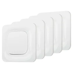 Interrupteur Kennet blanc complet, lot de 5^Jacobsen Hot
