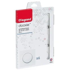 Interrupteur Dooxie blanc, 6 pièces-Legrand