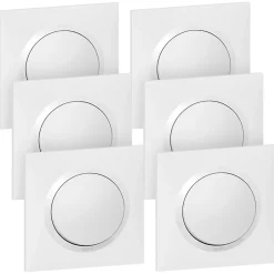Interrupteur Dooxie blanc, 6 pièces-Legrand