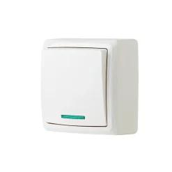 Interrupteur lumineux monobloc en saillie Sigurd blanc complet^Jacobsen Discount