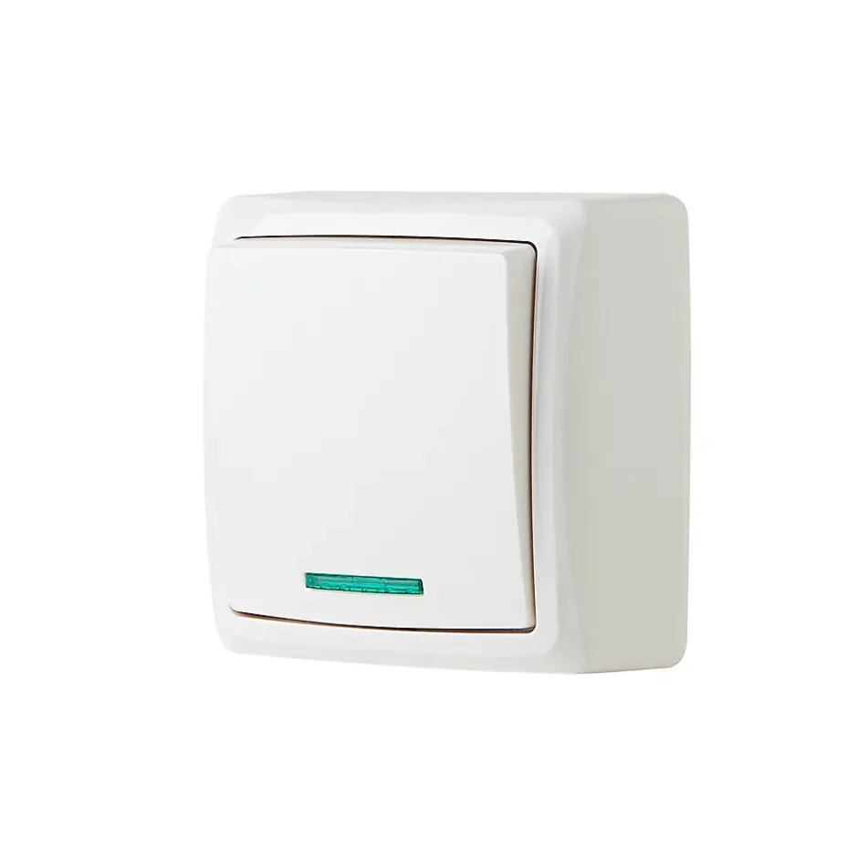 Interrupteur lumineux monobloc en saillie Sigurd blanc complet^Jacobsen Discount