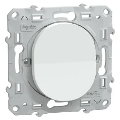 Interrupteur poussoir 10A  Ovalis blanc-Schneider Electric Hot