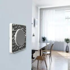 Interrupteur poussoir lumineux LED bleu 10A à vis  Odace aluminium^Schneider Electric Discount