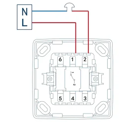 Interrupteur poussoir monobloc Sigurd blanc complet-Jacobsen New