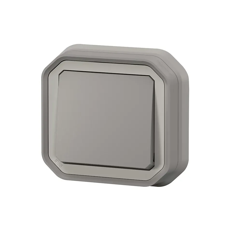 Interrupteur va-et-vient à encastrer Plexo gris 10A - 070030L -^Legrand Online