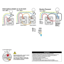 Interrupteur va-et-vient + poussoir 10A Unica Déco aluminium-Schneider Electric Sale