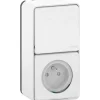 Interrupteur va-et-vient + prise verticale complet saillie Mureva Styl blanc^Schneider Electric Sale