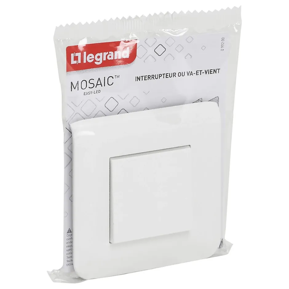 Interrupteur va-et-vient à vis Mosaïc blanc^Legrand Hot