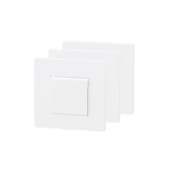 Interrupteur va-et-vient blanc complet, lot de 3^ New