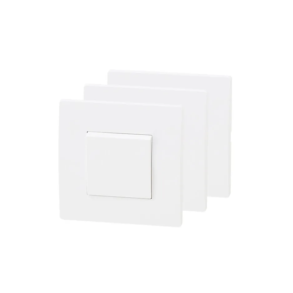 Interrupteur va-et-vient blanc complet, lot de 3^ New