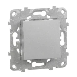 Interrupteur va-et-vient connexion rapide 10A Unica Déco aluminium^Schneider Electric New