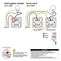 Interrupteur va-et-vient connexion rapide 10A Unica Déco anthracite^Schneider Electric Discount