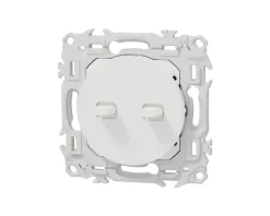 Interrupteur va-et-vient ou poussoir double à levier Blanc craie Schneider Odace^Schneider Electric