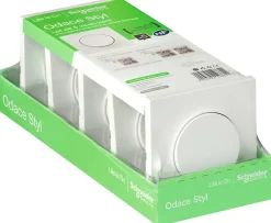 Interrupteur va-et-vient Electric Odace blanc complet vendu par 5 pièces^Schneider New