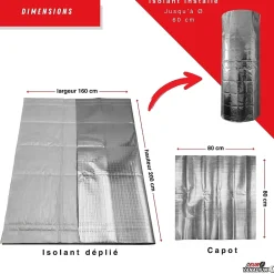 Isolant ballon d'eau chaude - 160x200 cm - Revêtement complet^Euro Vanadium Clearance