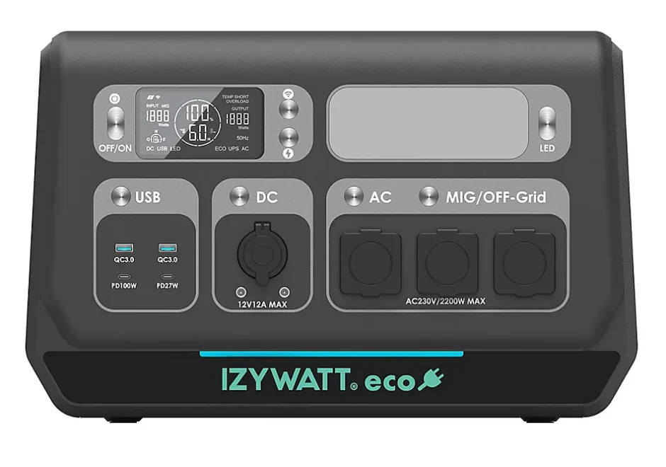 IZYWATT.eco 2048Wh + panneau solaire pliant 315W^Orium Discount