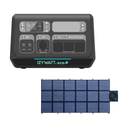 IZYWATT.eco 2048Wh injection réseau + panneau solaire pliant 400W-Orium Sale