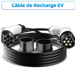 câble de recharge 3,6kW / 16A monophasé, 12m, type 2 vers type 2, pour véhicules électriques et hybrides rechargeables-Jatrhg Hot