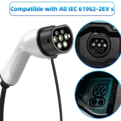câble de recharge 3,6kW / 16A monophasé, 12m, type 2 vers type 2, pour véhicules électriques et hybrides rechargeables-Jatrhg Hot