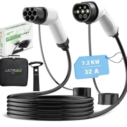 câble de recharge 7,2kW / 32A monophasé, 10m, type 2 vers type 2, pour véhicules électriques et hybrides rechargeables-Jatrhg Sale
