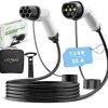 câble de recharge 7,2kW / 32A monophasé, 15m, type 2 vers type 2, pour véhicules électriques et hybrides rechargeables^Jatrhg Clearance