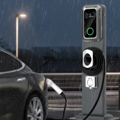 K1 kit de borne de recharge, 11 kW / 16 A, triphasé, avec câble type 2 de 8 m pour véhicules électriques, support inclus-Jatrhg Discount